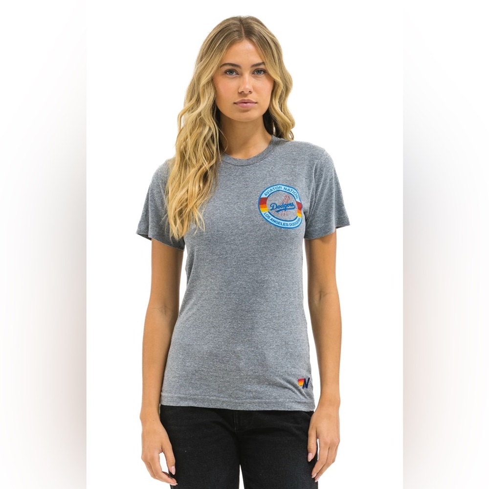 Aviator Nation Gray Dodgers tee